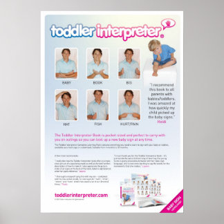 Póster Baby Sign Language Chart