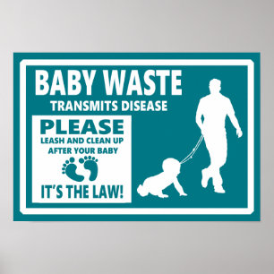Póster BABY WASTE - Aviso de cortesía