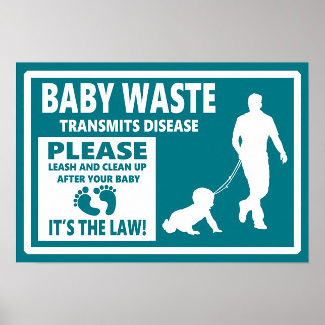Póster BABY WASTE - Aviso de cortesía (Frente)