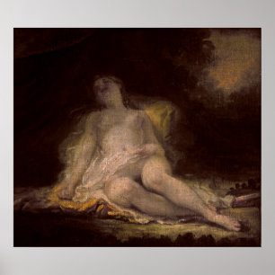 Póster Bacchante durmiente