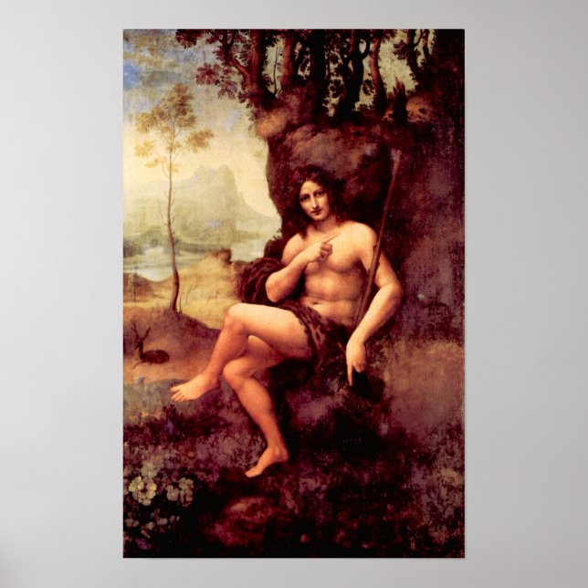 Póster Bacchus de Leonardo da Vinci (Frente)
