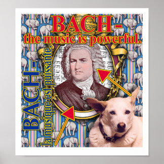 Póster BACH - la música es poderosa.