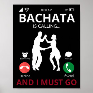Póster Bachata Está Llamando - Baile De La República Domi