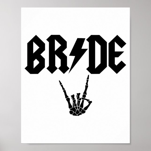 Póster Bachiller de Halloween en el esqueleto de Bride Ro (Frente)
