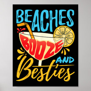Póster Bachillerato de la playa Fiesta Island - Booze