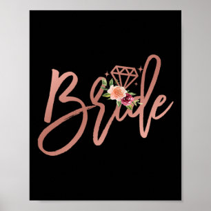 Póster Bachillerato Novia Boda Matrimona Ducha Regalo Flo