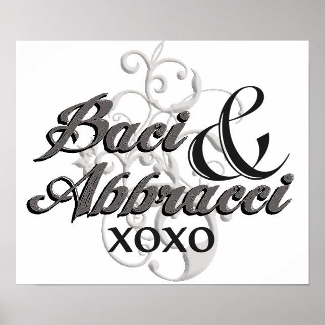 Póster Baci & Abbracci - Hugs & Kisses - XOXO (Frente)