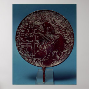 Póster Back of a bronze mirror