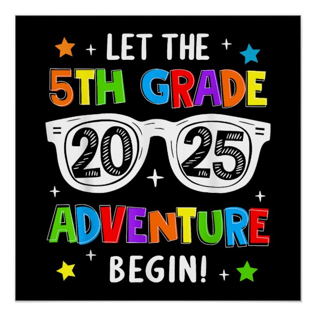 Póster Back To School 2025 Let The 5th Grade Adventure Be (Anverso)