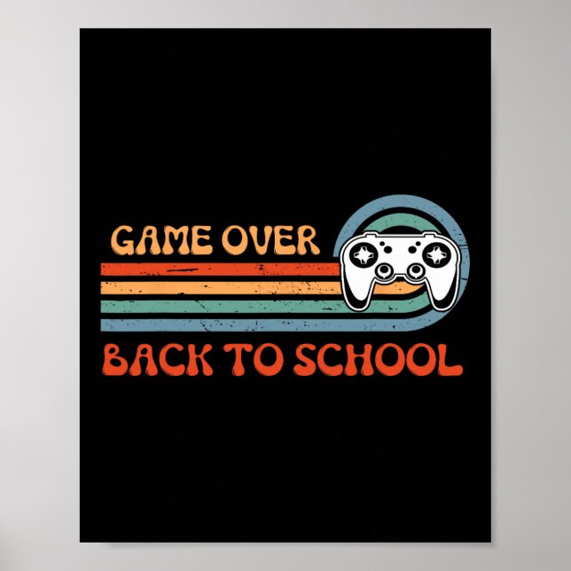 Póster Back To School Fun Game Over Teacher Student Video (Frente)