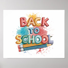 Póster Back to School Printable Poster Sign