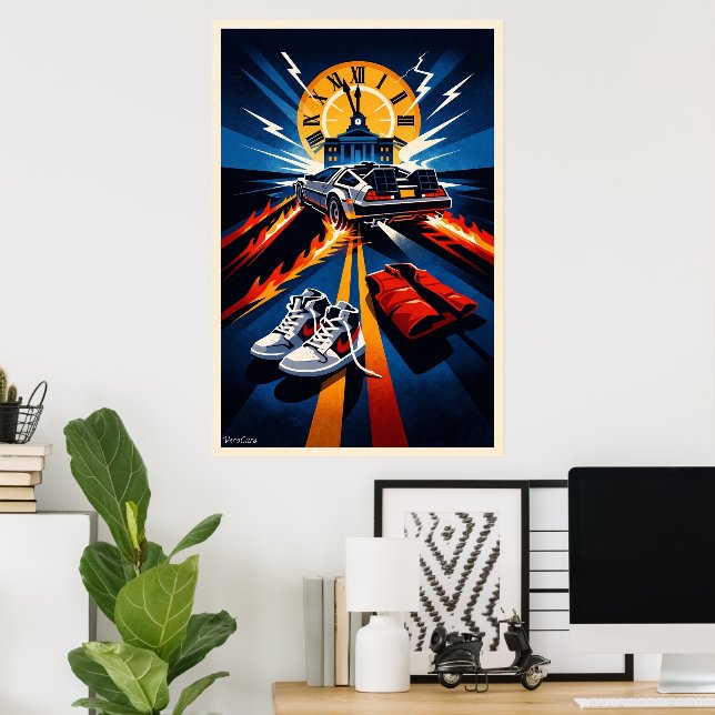 Póster Back to the Future Inspired Symbolic Movie Poster (Oficina en casa)