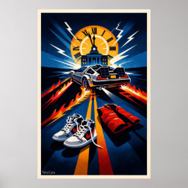 Póster Back to the Future Inspired Symbolic Movie Poster