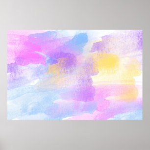 Póster Background art abstract watercolor