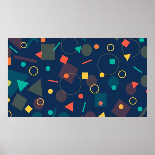 Póster Background backdrop geometric (Frente)