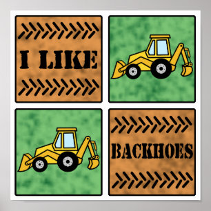 Póster Backhoe