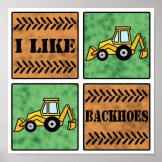 Póster Backhoe