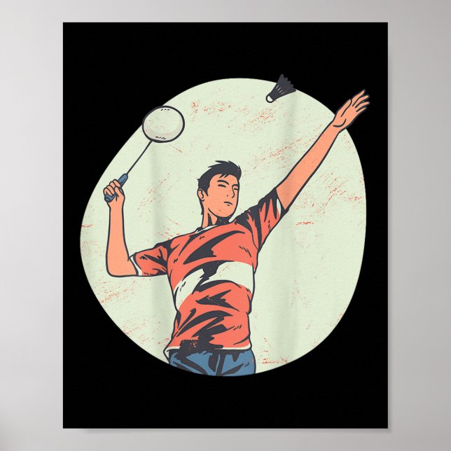 Póster Backprint Badminton And Shuttle  (Frente)