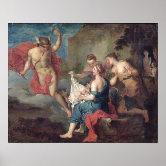 Póster Baco entregado a los ninfas de Nysa (Frente)