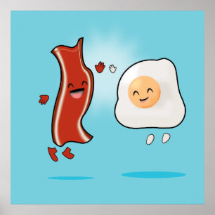 Póster Bacon Ama Huevos