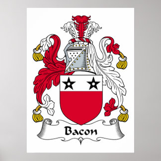 Póster Bacon Family Crest