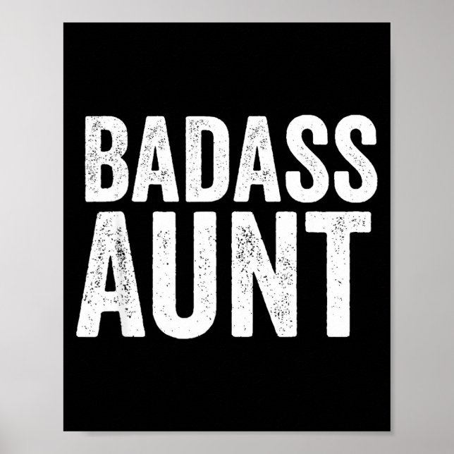 Póster Bad Aunt Gift Funny New Aunt Idea New Niece Nephew (Frente)
