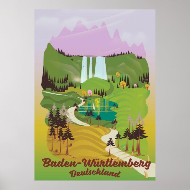 Póster Baden-Württemberg alemania (Frente)