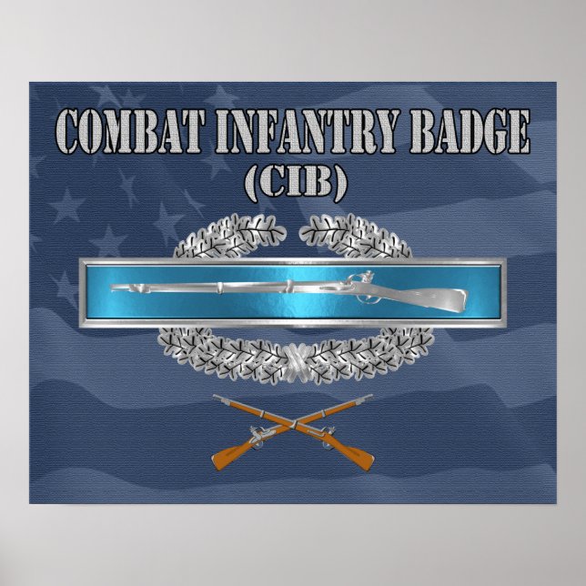 Póster Badge de infantería de combate (CIB) (Frente)