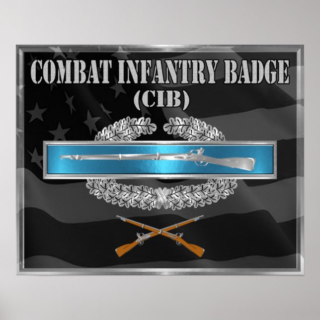 Póster Badge de infantería de combate (CIB) (Frente)