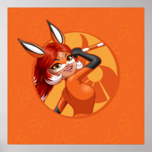 Póster Badge Naranja Rena Rouge
