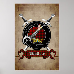 Póster Badge Wallace Clan en el Poster Castle Wall 18x24