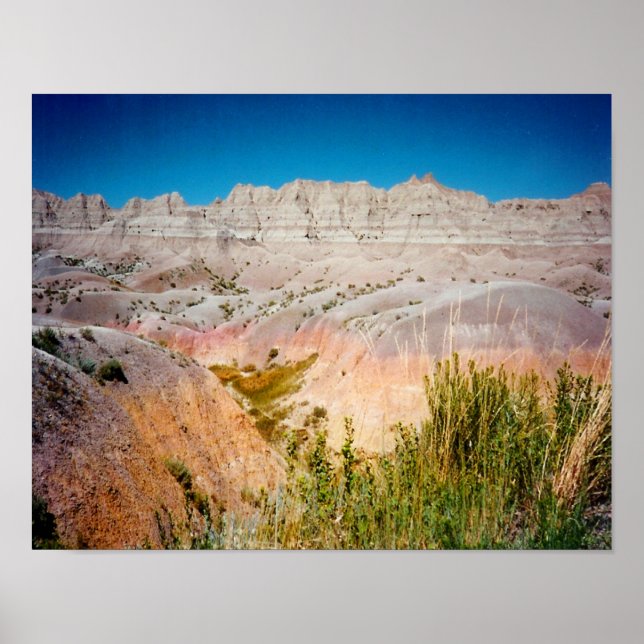 Póster Badlands, Dakota del Sur (Frente)