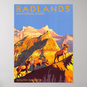 Póster Badlands - Viaje de época