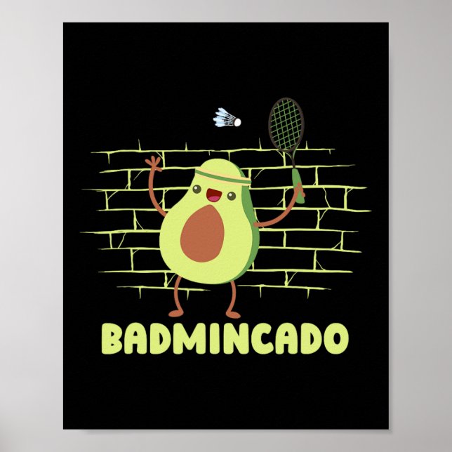 Póster Badmincado - Racket Funny Player Match Badmin (Frente)