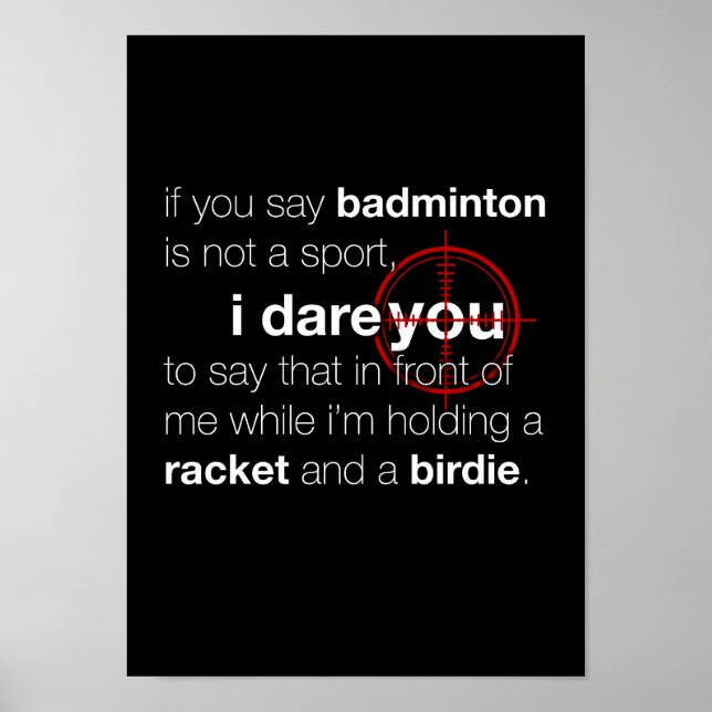 Póster Badminton (Frente)