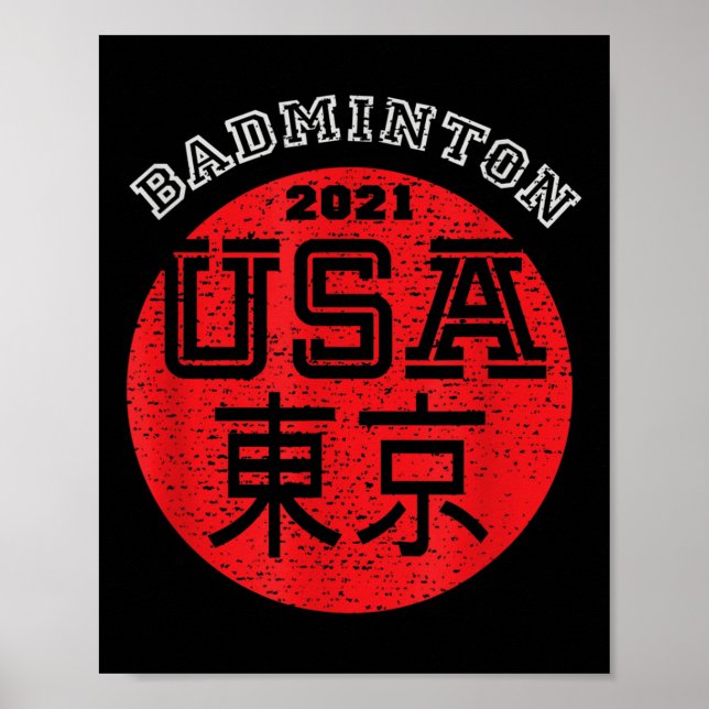 Póster Bádminton 2021 EE. UU.  (Frente)