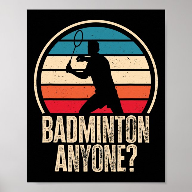 Póster Badminton Any Badminton Lover (Frente)