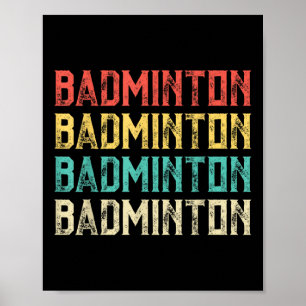 Póster Bádminton, Bádminton Retro Vintage