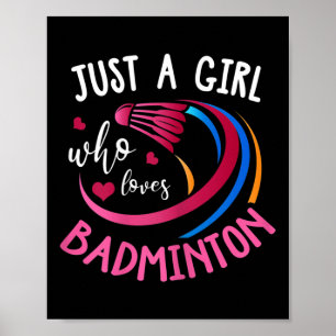 Póster Badminton Chica Shirt Funny Badminton Player Badmi