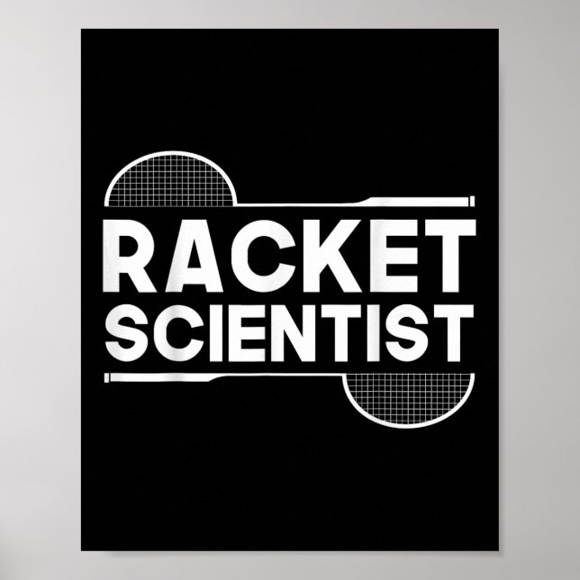Póster Badminton, científico de la camisa de fuerza de Bi (Frente)