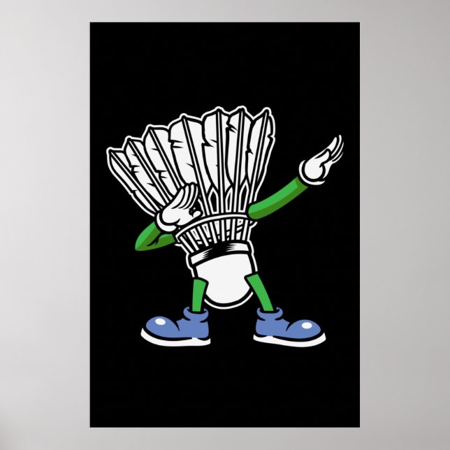 Póster Badminton Dabbing Shuttlecock (Frente)