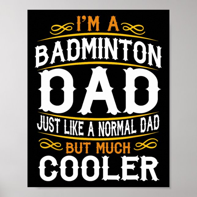 Póster Badminton Dad (Frente)