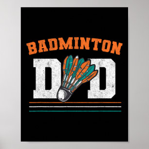 Póster Badminton Dad Shuttle Padre Men Badminton