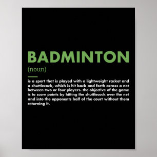 Póster Badminton de definición deportiva
