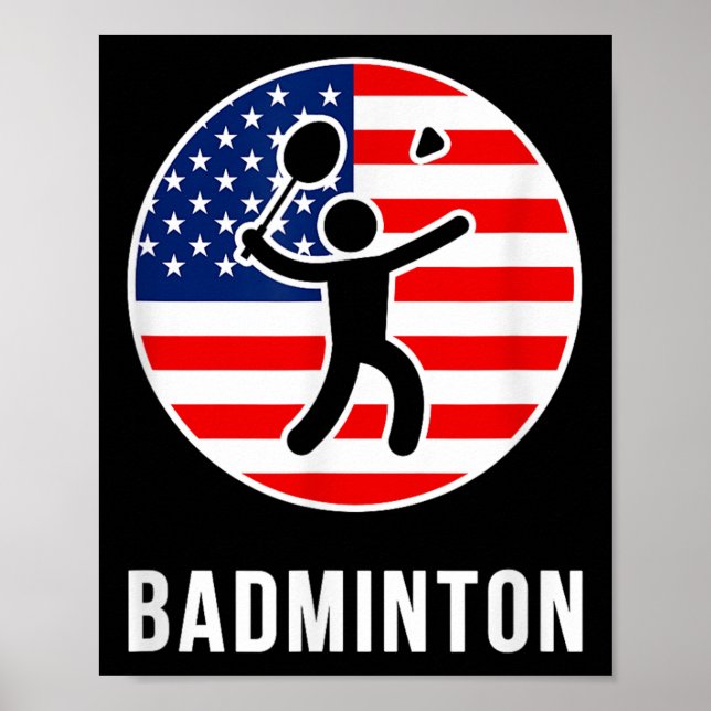 Póster Bádminton EE. UU.  (Frente)