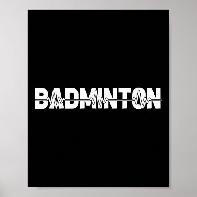 Póster Bádminton en Lanzadera - Jugador de Cancha de Raqu (Frente)