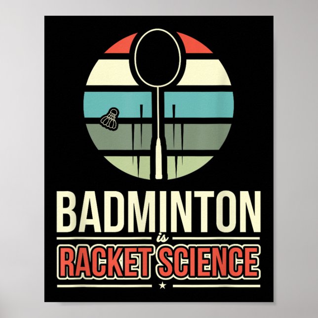 Póster Badminton es ciencia de raquetas (Frente)