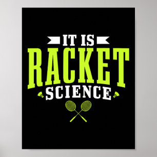 Póster Badminton Es Craqueta Ciencia Hombres Mujeres Grac