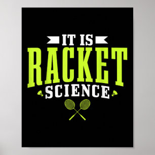 Póster Badminton Es Craqueta Ciencia Hombres Mujeres Grac