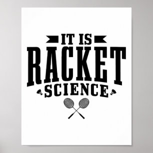 Póster Badminton Es Craqueta Ciencia Hombres Mujeres Grac